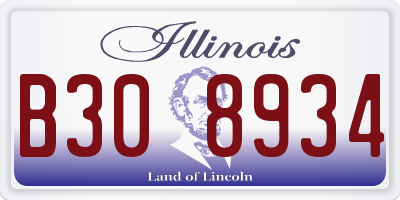 IL license plate B308934