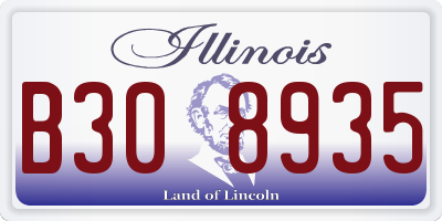 IL license plate B308935