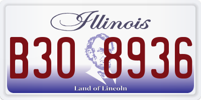 IL license plate B308936
