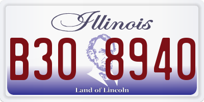 IL license plate B308940