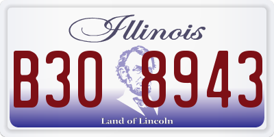 IL license plate B308943