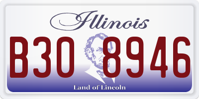 IL license plate B308946