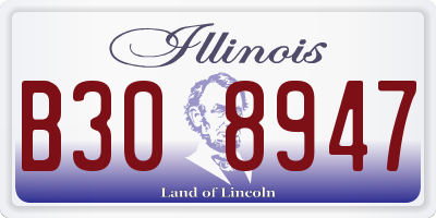 IL license plate B308947