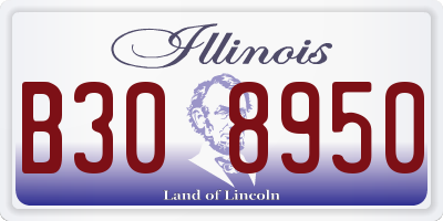 IL license plate B308950