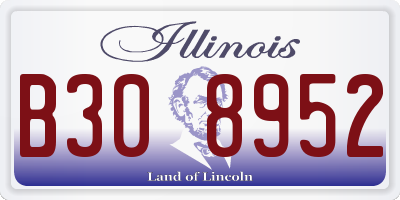 IL license plate B308952