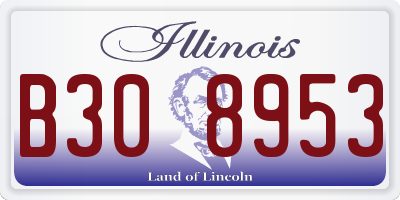 IL license plate B308953