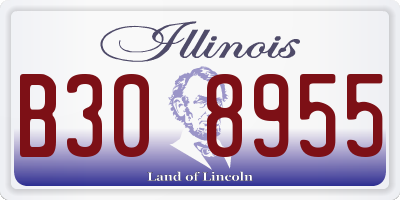 IL license plate B308955