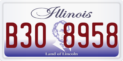 IL license plate B308958