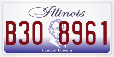 IL license plate B308961