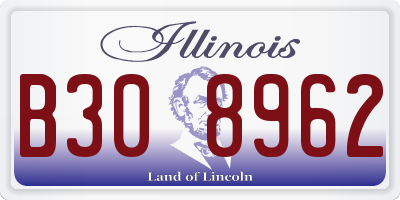 IL license plate B308962