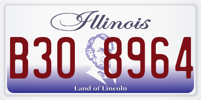 IL license plate B308964