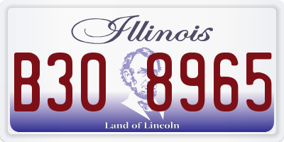 IL license plate B308965