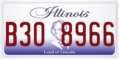 IL license plate B308966