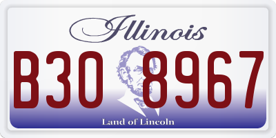 IL license plate B308967
