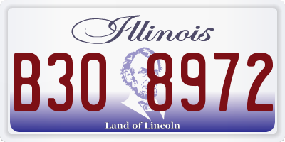 IL license plate B308972