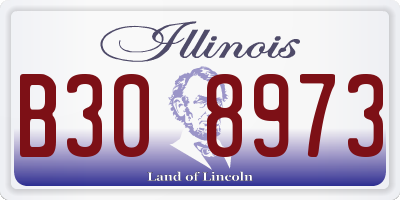 IL license plate B308973