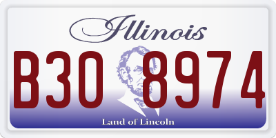 IL license plate B308974