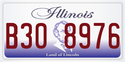 IL license plate B308976