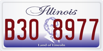 IL license plate B308977