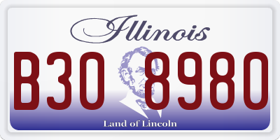 IL license plate B308980