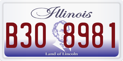 IL license plate B308981