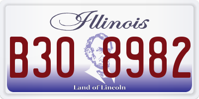 IL license plate B308982