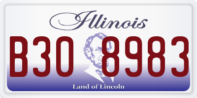 IL license plate B308983