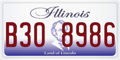 IL license plate B308986