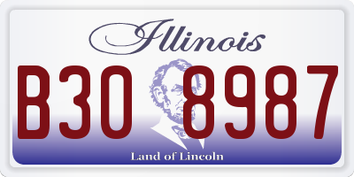 IL license plate B308987