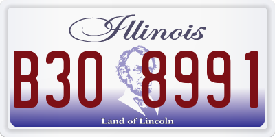 IL license plate B308991