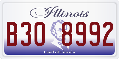 IL license plate B308992