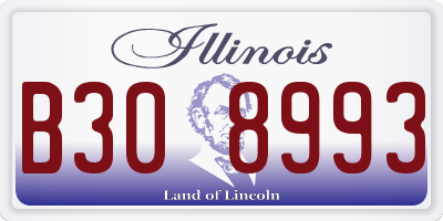 IL license plate B308993