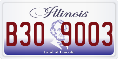IL license plate B309003
