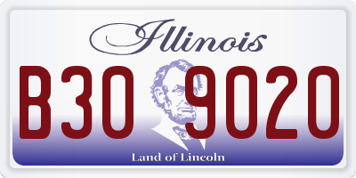 IL license plate B309020