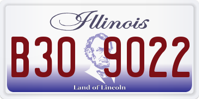 IL license plate B309022