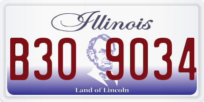 IL license plate B309034