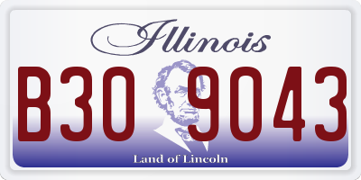 IL license plate B309043
