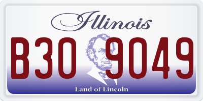 IL license plate B309049