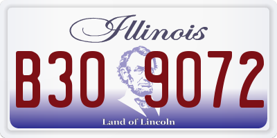 IL license plate B309072