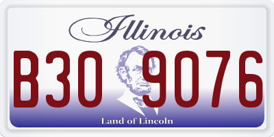 IL license plate B309076