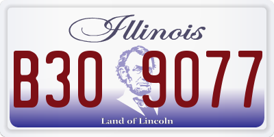 IL license plate B309077