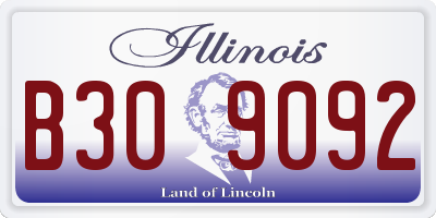 IL license plate B309092