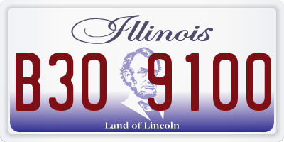 IL license plate B309100