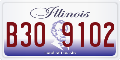 IL license plate B309102