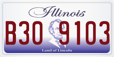 IL license plate B309103