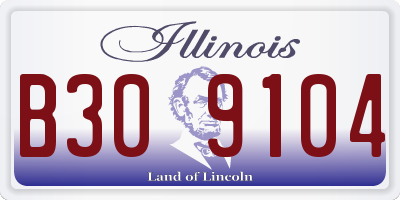 IL license plate B309104