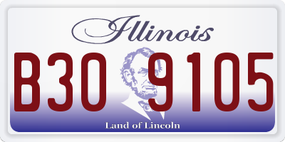 IL license plate B309105
