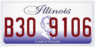 IL license plate B309106