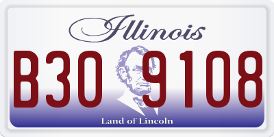 IL license plate B309108