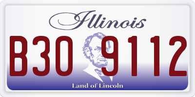 IL license plate B309112